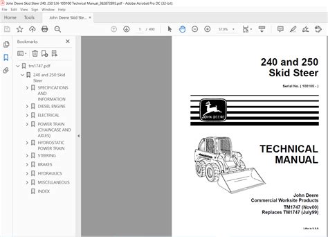 99 john deere skid steer 240 battery|John Deere Parts Catalog.